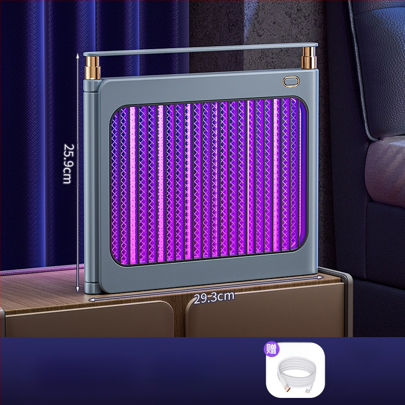 LED Λαμπτήρας Κουνουπιών, τοίχου/επιτραπέζιος διπλής χρήσης, κάλυψη 21–30㎡, αλουμινένιο πλέγμα, ηλεκτροσόκ για εξολόθρευση κουνουπιών, ενσωματωμένη μπαταρία 1001–1600mAh