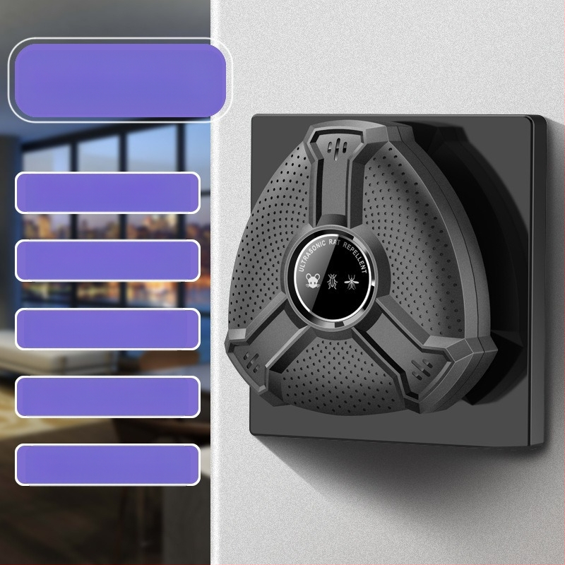 Ultragarsinis pelių atbaidiklis, Smart electronic mouse repeller, ABS korpusas, įtampa 1,5 V, dažnių diapazonas 12–100 kHz