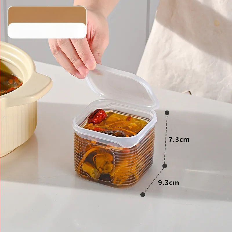 Контейнер за замразяване на супи, разделени порции, кутия за съхранение на храна, хранителен клас, PP материал, подходящ за фризер и хладилник