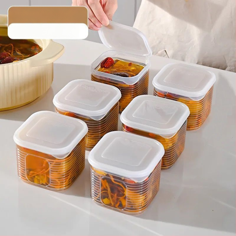 Контейнер за замразяване на супи, разделени порции, кутия за съхранение на храна, хранителен клас, PP материал, подходящ за фризер и хладилник