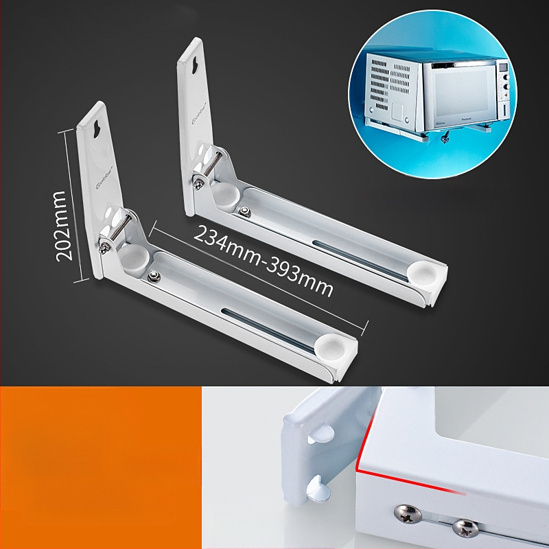 Sieninis mikrobangų kepsninės laikiklis iš 304 nerūdijančio plieno, veidrodinis paviršius, sulankstomas ir išplečiamas, apkrovos talpa 100 kg