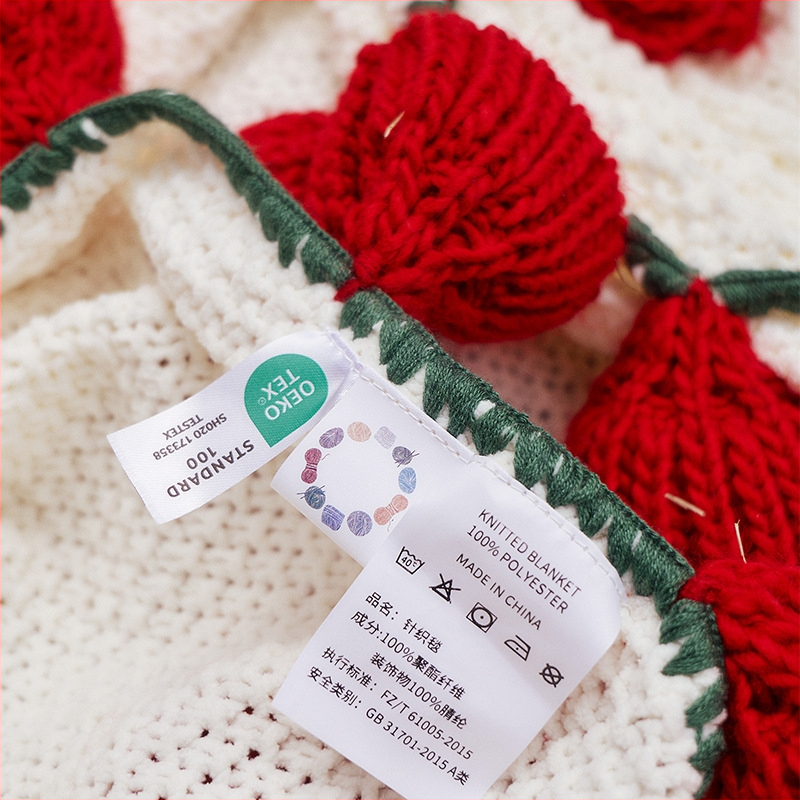 Rankų darbo rožių puokštės pledas, 1000–1499 g poliesteris, gėlių raštas, kaimiško stiliaus, visoms metų laikams