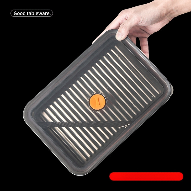 Τετράγωνο δοχείο φαγητού από ανοξείδωτο ατσάλι με καπάκι για αποθήκευση στην κουζίνα, χωρητικότητα 0.3–3 L