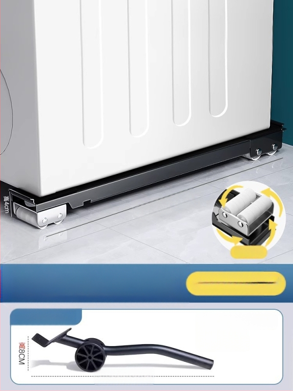 Pagrindas skalbimo mašinai su judančiais ratukais ir anti-vibracijos pagalvėlėmis (Medžiaga: Plastikas; Prekės ženklas: Mink; Funkcija: Be įrengimo)