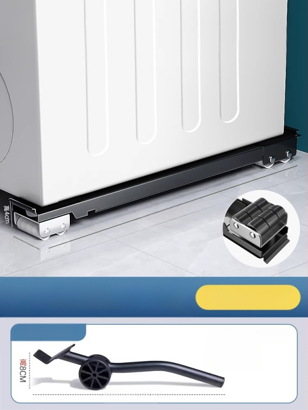 Pagrindas skalbimo mašinai su judančiais ratukais ir anti-vibracijos pagalvėlėmis (Medžiaga: Plastikas; Prekės ženklas: Mink; Funkcija: Be įrengimo)