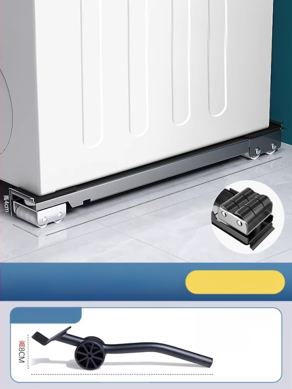 Pagrindas skalbimo mašinai su judančiais ratukais ir anti-vibracijos pagalvėlėmis (Medžiaga: Plastikas; Prekės ženklas: Mink; Funkcija: Be įrengimo)