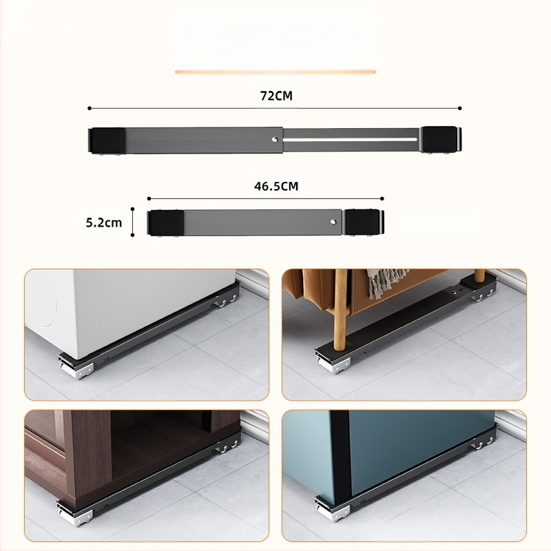 Pagrindas skalbimo mašinai su judančiais ratukais ir anti-vibracijos pagalvėlėmis (Medžiaga: Plastikas; Prekės ženklas: Mink; Funkcija: Be įrengimo)