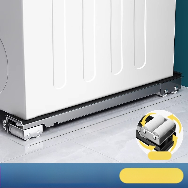 Pagrindas skalbimo mašinai su judančiais ratukais ir anti-vibracijos pagalvėlėmis (Medžiaga: Plastikas; Prekės ženklas: Mink; Funkcija: Be įrengimo)