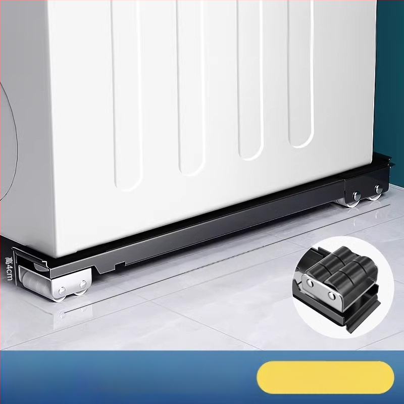 Pagrindas skalbimo mašinai su judančiais ratukais ir anti-vibracijos pagalvėlėmis (Medžiaga: Plastikas; Prekės ženklas: Mink; Funkcija: Be įrengimo)