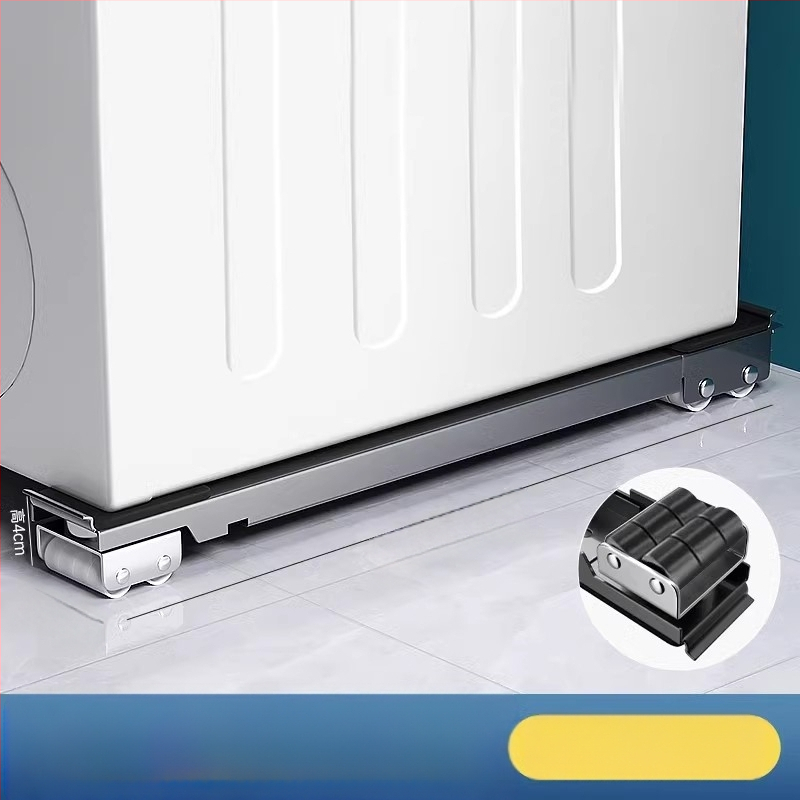 Pagrindas skalbimo mašinai su judančiais ratukais ir anti-vibracijos pagalvėlėmis (Medžiaga: Plastikas; Prekės ženklas: Mink; Funkcija: Be įrengimo)