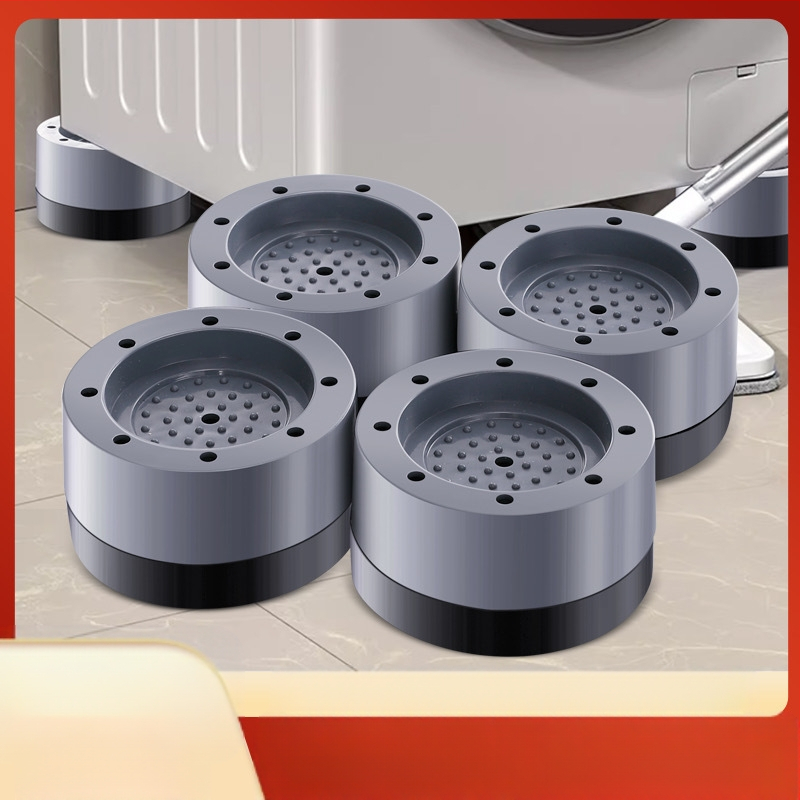 Skalbiamosios mašinos kojų pagalvėlės — neslidžios, slopina vibracijas, aukštinimo kilimėliai, iš plastiko; modernus minimalistinis stilius