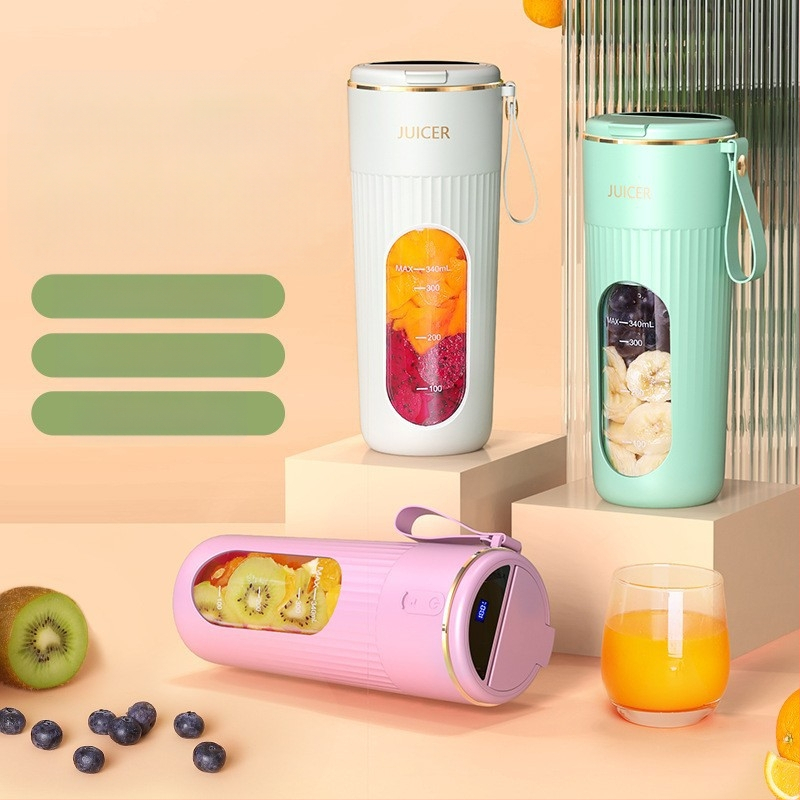 Nešiojamas įkraunamas sulčių spaudimo prietaisas su skaitmeniniu ekranu, 18000 rpm, 50 W, talpa 400 ml