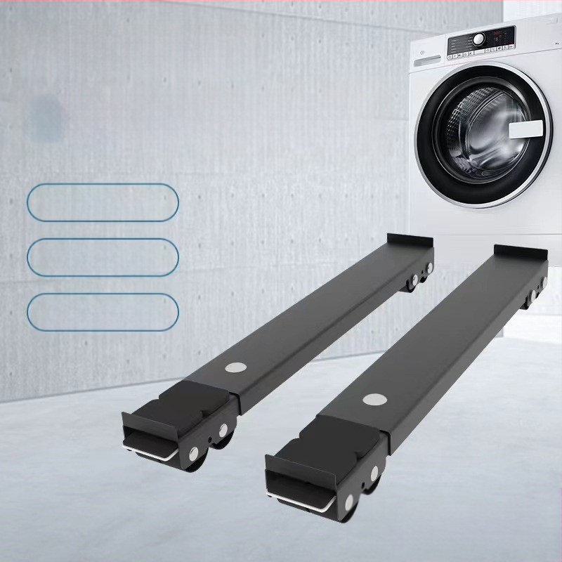 Geležinis pagrindas rėmas skalbimo mašinei ir šaldytuvui su judančiais ratukais, reguliuojamas