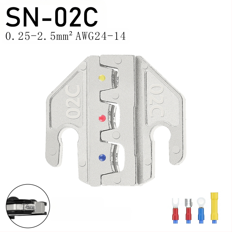SN serijos krimpavimo replės, terminalų žandikauliai, geležies-nikelio lydinys, svoris 0,02