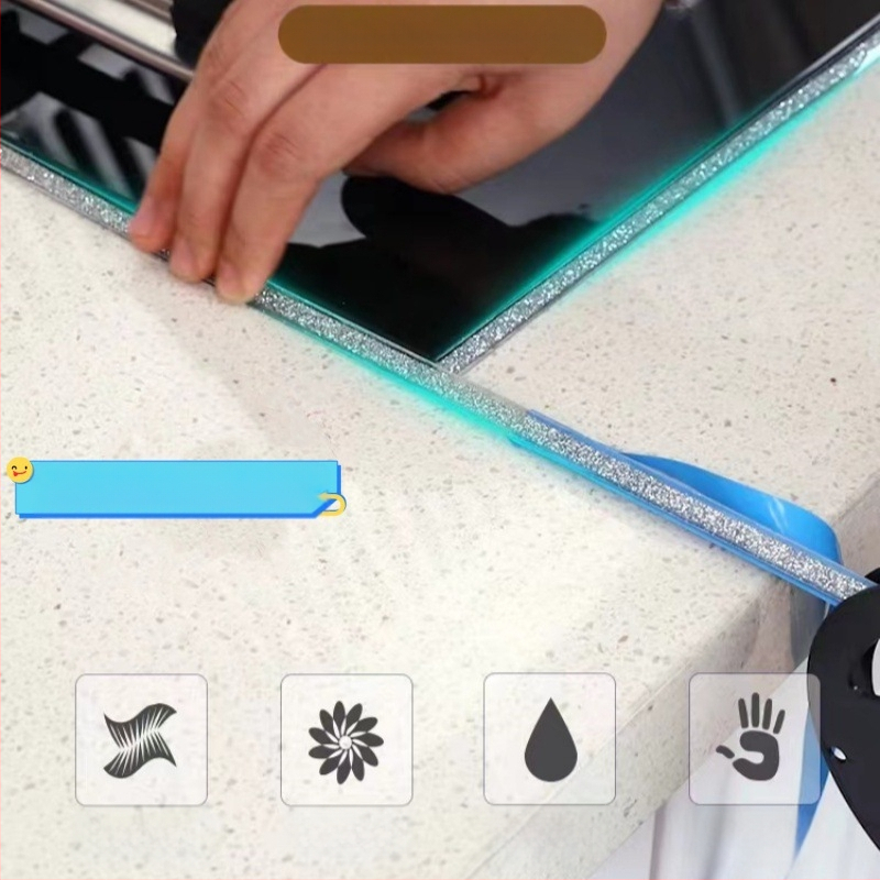 PVC самозалепваща стенна декорация за кухня и баня – мухълоустойчиво и водоустойчиво уплътнение за фуги, декоративна линия