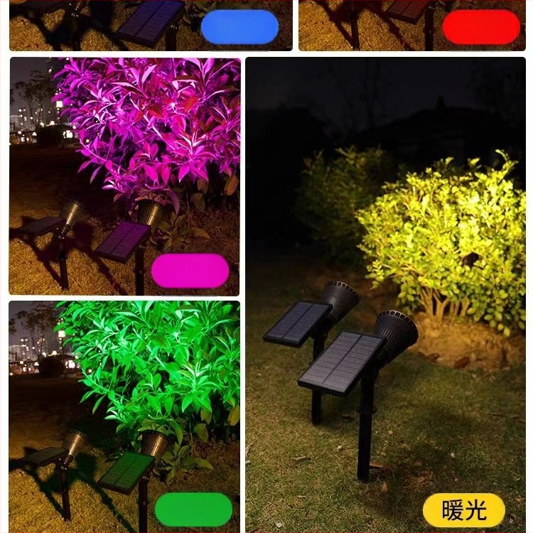 Saulės energijos kraštovaizdžio apšvietimas su išmaniuoju jungikliu, IP65 atsparus vandeniui, 6-10W, LED karoliukai iš aokeni