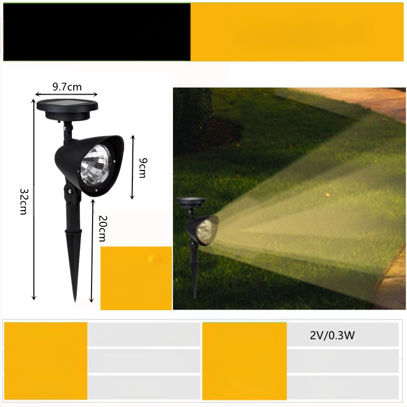 Saulės energijos kraštovaizdžio apšvietimas su išmaniuoju jungikliu, IP65 atsparus vandeniui, 6-10W, LED karoliukai iš aokeni