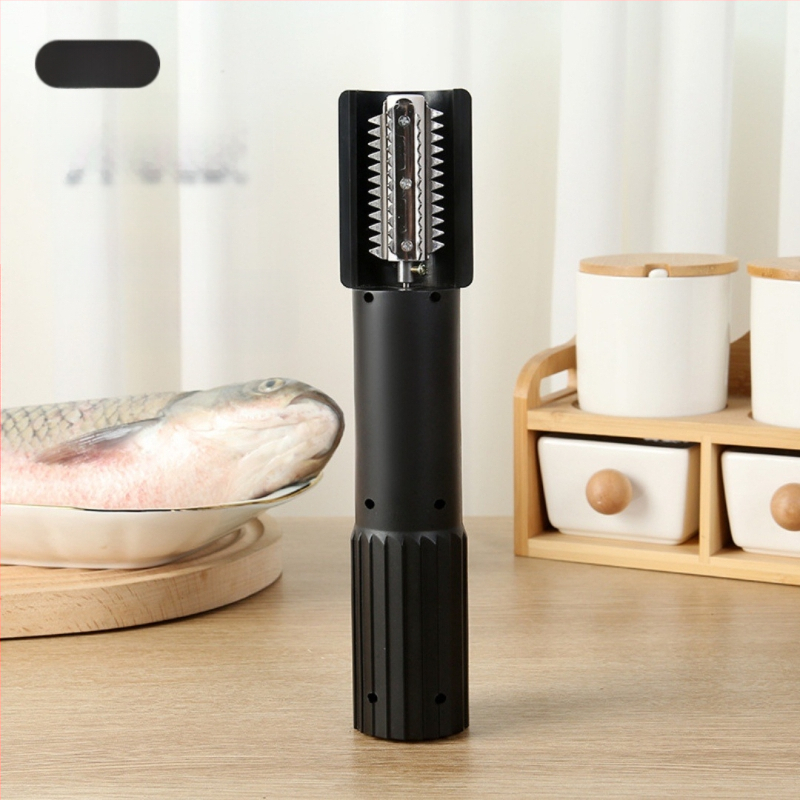 Elektrinis žuvų odelių šalinimo įrankis virtuvėje, automatinis, multifunkcinis, ABS + nerūdijantis plienas, 2023 išleidimas, logotipo spausdinimas galima