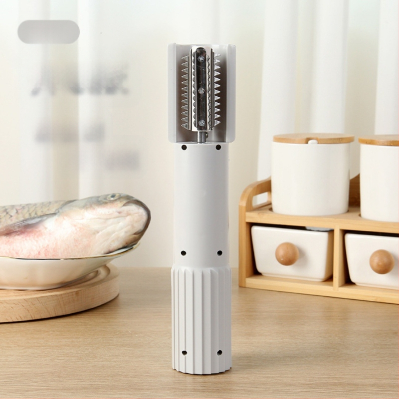 Elektrinis žuvų odelių šalinimo įrankis virtuvėje, automatinis, multifunkcinis, ABS + nerūdijantis plienas, 2023 išleidimas, logotipo spausdinimas galima