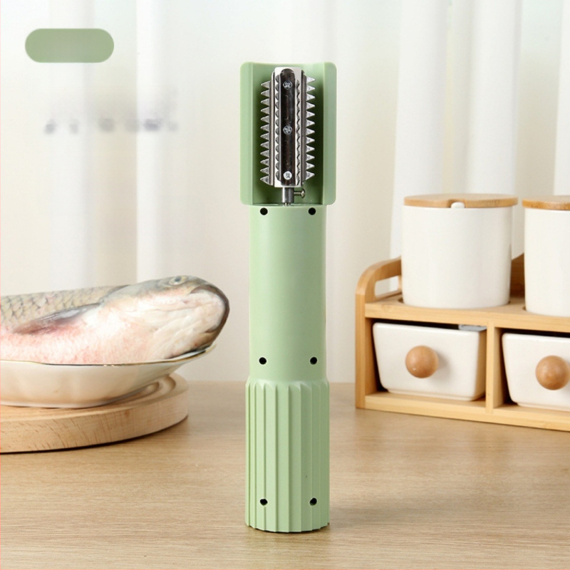 Elektrinis žuvų odelių šalinimo įrankis virtuvėje, automatinis, multifunkcinis, ABS + nerūdijantis plienas, 2023 išleidimas, logotipo spausdinimas galima