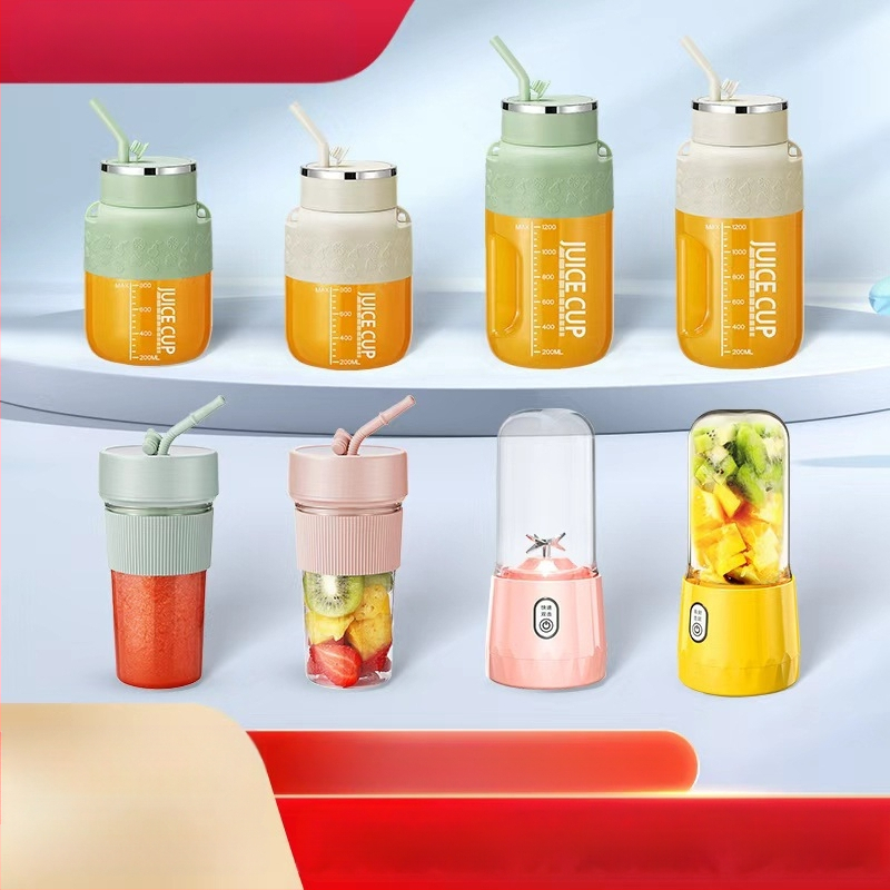 Nešiojamas sulčių spaudyklės puodelis, talpa 401–600 ml, galia 150 W, greitis 15001–18000 rpm, daugiau nei penki peiliai, įmontuota baterija