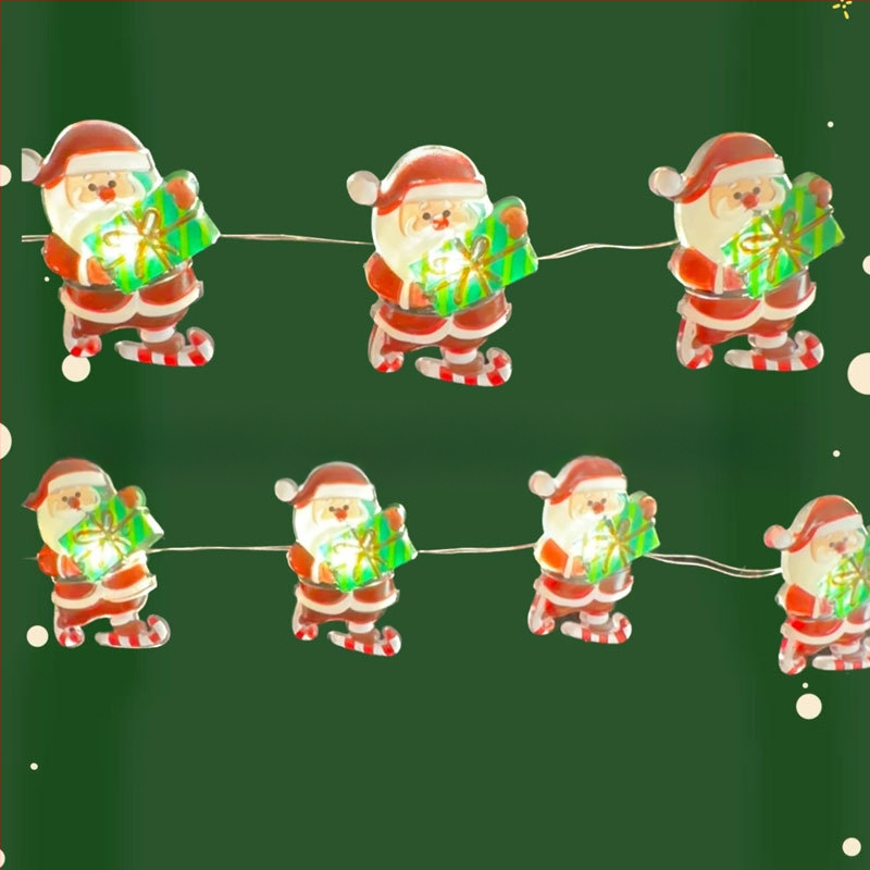 Коледни светлини на медна жица, 30 светодиода, IP44, захранване с батерия, 5000K, 50000 ч. живот