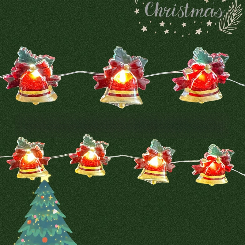 Коледни светлини на медна жица, 30 светодиода, IP44, захранване с батерия, 5000K, 50000 ч. живот