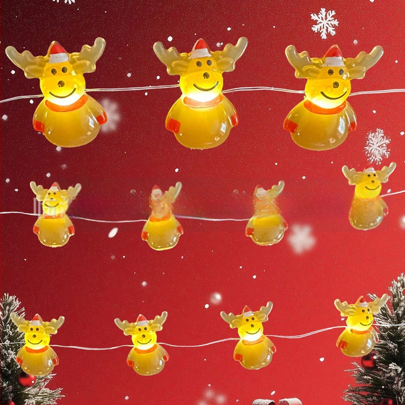 Коледни светлини на медна жица, 30 светодиода, IP44, захранване с батерия, 5000K, 50000 ч. живот