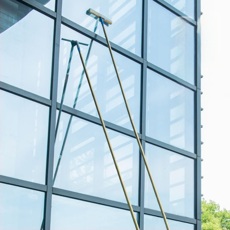 Shijie Namų naudojimui skirtas stiklo valymo įrankis su išplėtimu teleskopine lazda, vienpusiai valymas, nerūdijantis plienas, rankinis