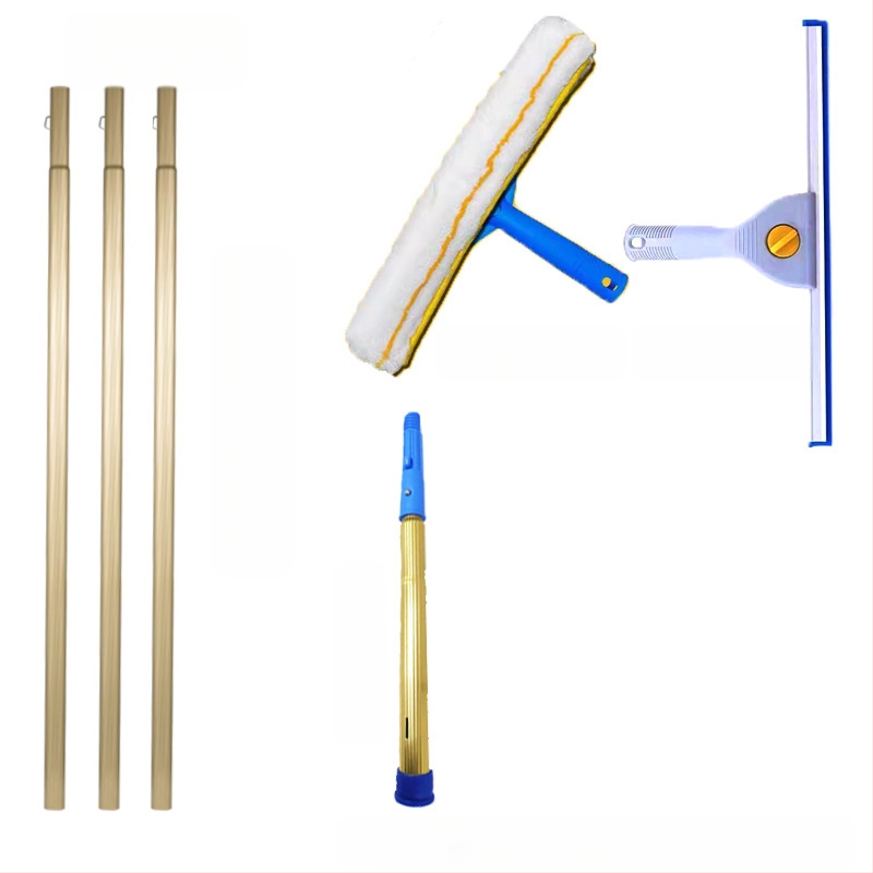 Shijie Namų naudojimui skirtas stiklo valymo įrankis su išplėtimu teleskopine lazda, vienpusiai valymas, nerūdijantis plienas, rankinis