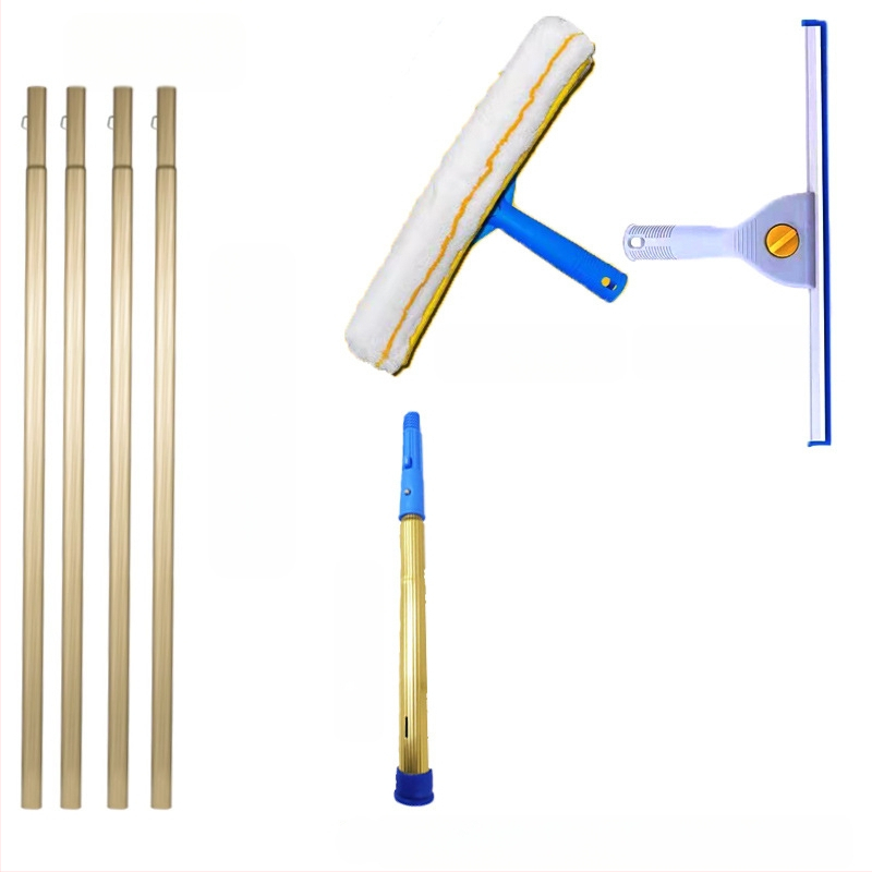Shijie Namų naudojimui skirtas stiklo valymo įrankis su išplėtimu teleskopine lazda, vienpusiai valymas, nerūdijantis plienas, rankinis