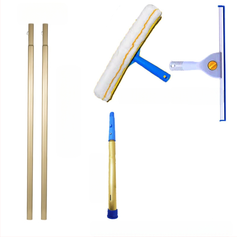 Shijie Namų naudojimui skirtas stiklo valymo įrankis su išplėtimu teleskopine lazda, vienpusiai valymas, nerūdijantis plienas, rankinis