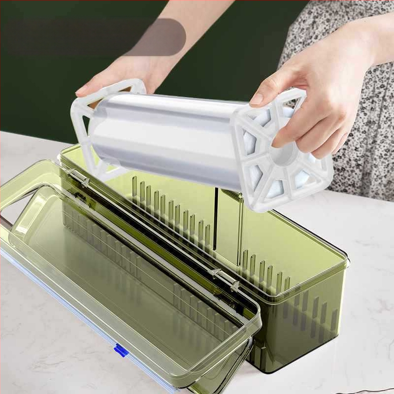 Plastinės plėvelės pjaustytuvas namų naudojimui, didelė ritė, virtuvė, maisto kokybės, atsparus aukštoms temperatūroms, PE medžiaga, 1 vnt