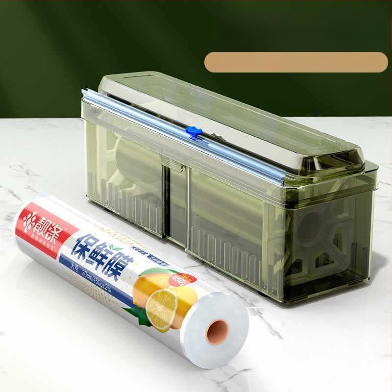 Plastinės plėvelės pjaustytuvas namų naudojimui, didelė ritė, virtuvė, maisto kokybės, atsparus aukštoms temperatūroms, PE medžiaga, 1 vnt