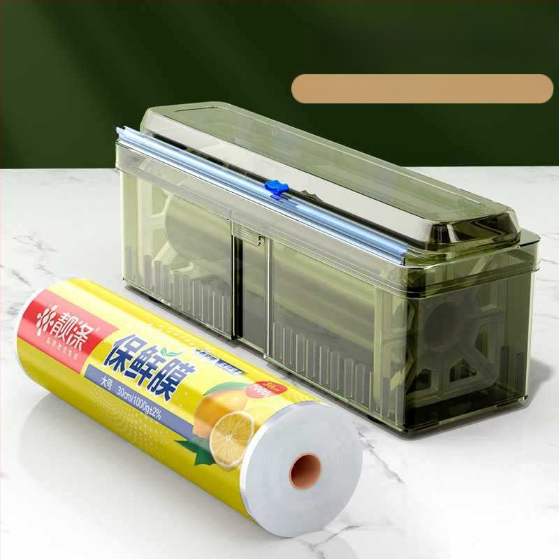 Plastinės plėvelės pjaustytuvas namų naudojimui, didelė ritė, virtuvė, maisto kokybės, atsparus aukštoms temperatūroms, PE medžiaga, 1 vnt