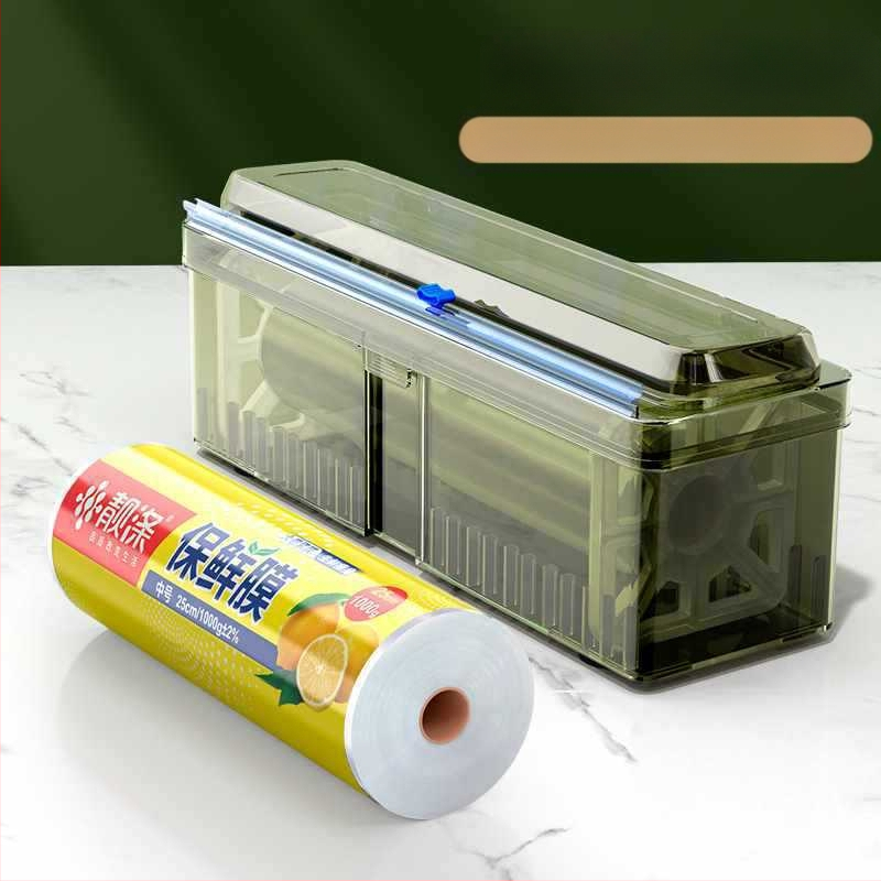 Plastinės plėvelės pjaustytuvas namų naudojimui, didelė ritė, virtuvė, maisto kokybės, atsparus aukštoms temperatūroms, PE medžiaga, 1 vnt