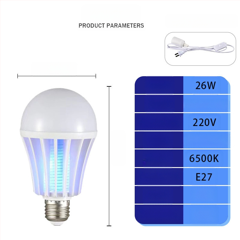LED λαμπτήρας εξολόθρευσης κουνουπιών για φάρμες κοτοπουλών – LED πηγή φωτός, κάλυψη 41-60㎡, μέθοδος εξολόθρευσης: ακτινοβολία φωτός + ηλεκτρικό σοκ, ABS περίβλημα, πλέγμα νικελίου-ψευδάργυρου-σιδήρου