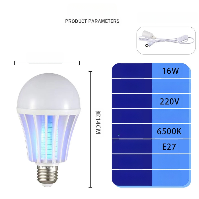 LED λαμπτήρας εξολόθρευσης κουνουπιών για φάρμες κοτοπουλών – LED πηγή φωτός, κάλυψη 41-60㎡, μέθοδος εξολόθρευσης: ακτινοβολία φωτός + ηλεκτρικό σοκ, ABS περίβλημα, πλέγμα νικελίου-ψευδάργυρου-σιδήρου