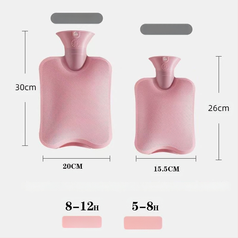 Karšto vandens buteliukas su didelio tankio PVC, šildymas pripildant vandeniu, daugiafunkcinis rankoms ir pilvo sričiai, karštas/šaltas naudojimas, šiuolaikiškas paprastas stilius