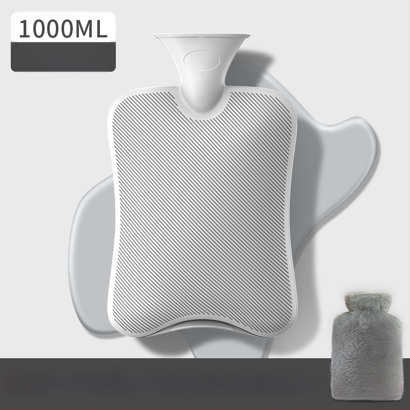 Karšto vandens buteliukas su didelio tankio PVC, šildymas pripildant vandeniu, daugiafunkcinis rankoms ir pilvo sričiai, karštas/šaltas naudojimas, šiuolaikiškas paprastas stilius