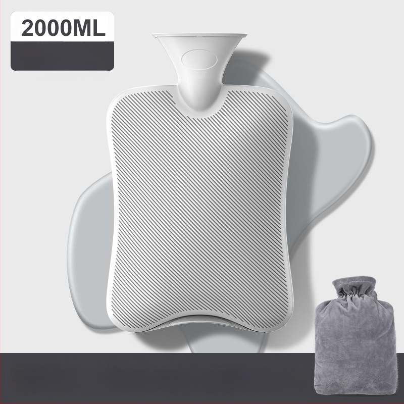 Karšto vandens buteliukas su didelio tankio PVC, šildymas pripildant vandeniu, daugiafunkcinis rankoms ir pilvo sričiai, karštas/šaltas naudojimas, šiuolaikiškas paprastas stilius