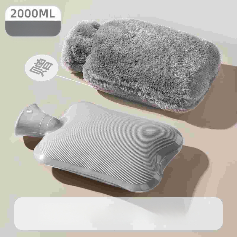 Karšto vandens buteliukas su didelio tankio PVC, šildymas pripildant vandeniu, daugiafunkcinis rankoms ir pilvo sričiai, karštas/šaltas naudojimas, šiuolaikiškas paprastas stilius