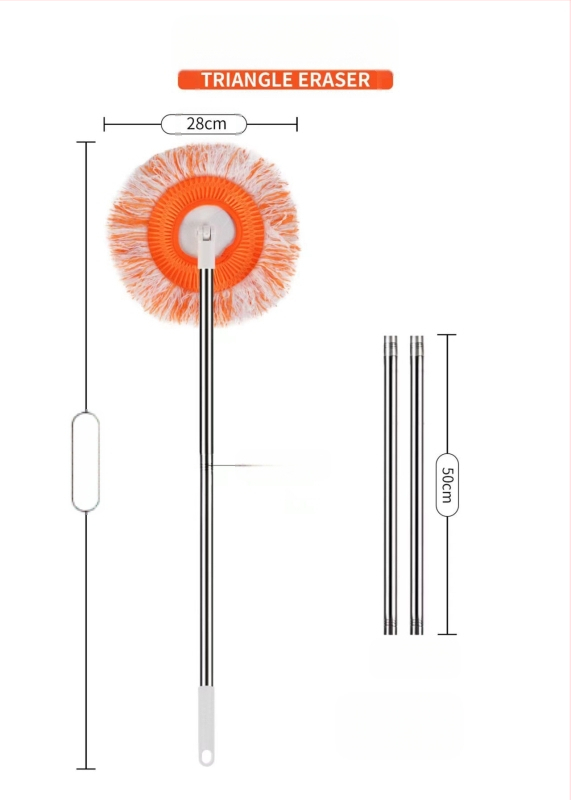 Chenille medžiagos apvalios galvos dulkių šepetys — daugiafunkcinis valymo įrankis grindims, sienoms ir luboms