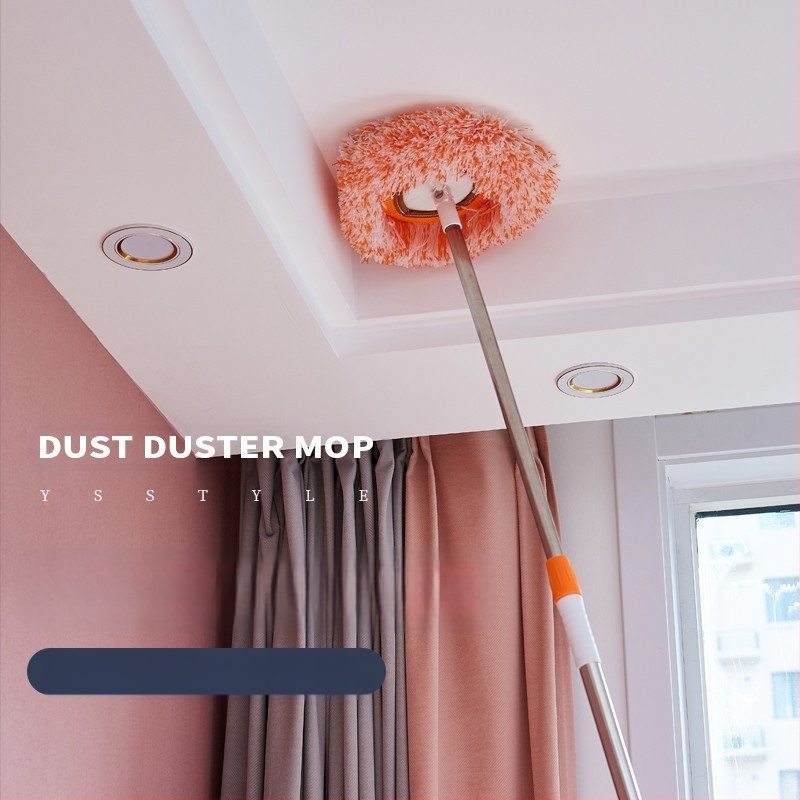 Chenille medžiagos apvalios galvos dulkių šepetys — daugiafunkcinis valymo įrankis grindims, sienoms ir luboms