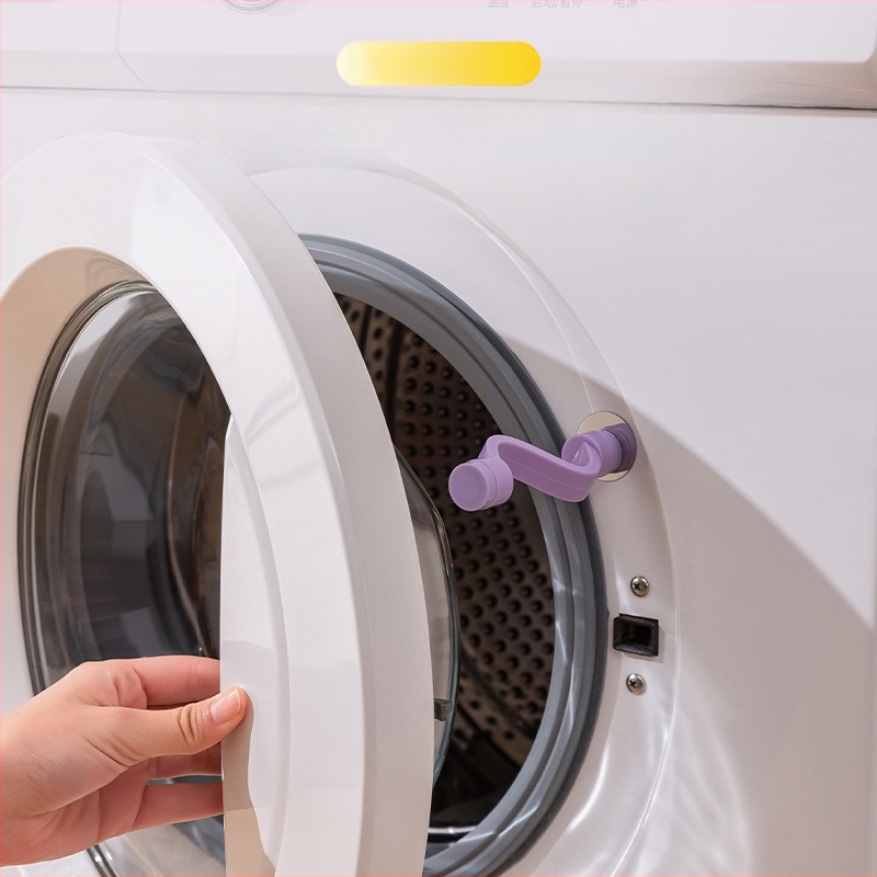 Skalbimo mašinos durų užraktas su magnetine fiksacija, ventiliacija prieš pelėsius ir kvapus – be montavimo, plastikinė medžiaga (80% naujo plastiko)