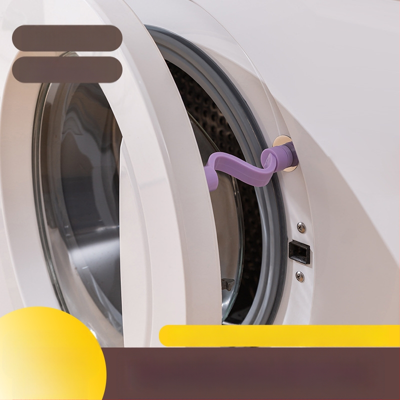 Skalbimo mašinos durų užraktas su magnetine fiksacija, ventiliacija prieš pelėsius ir kvapus – be montavimo, plastikinė medžiaga (80% naujo plastiko)