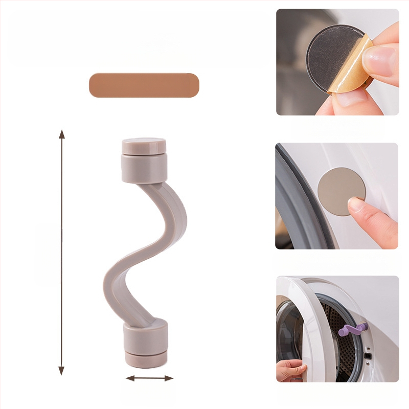 Skalbimo mašinos durų užraktas su magnetine fiksacija, ventiliacija prieš pelėsius ir kvapus – be montavimo, plastikinė medžiaga (80% naujo plastiko)