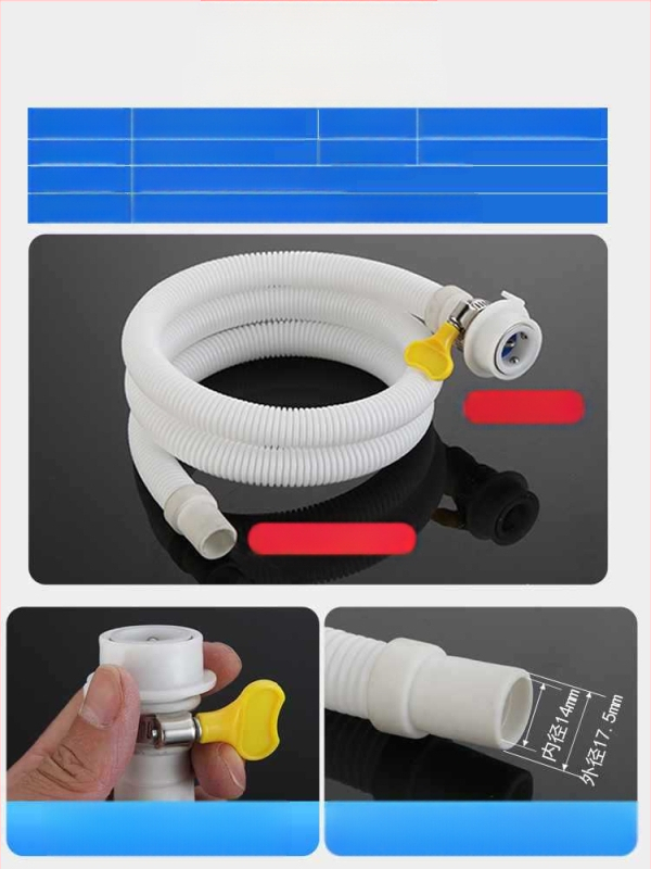 Plaunimo mašinos vandens įvado žarna — greitas snap-on jungtis, pusiau automatinė, universalus, plastinis