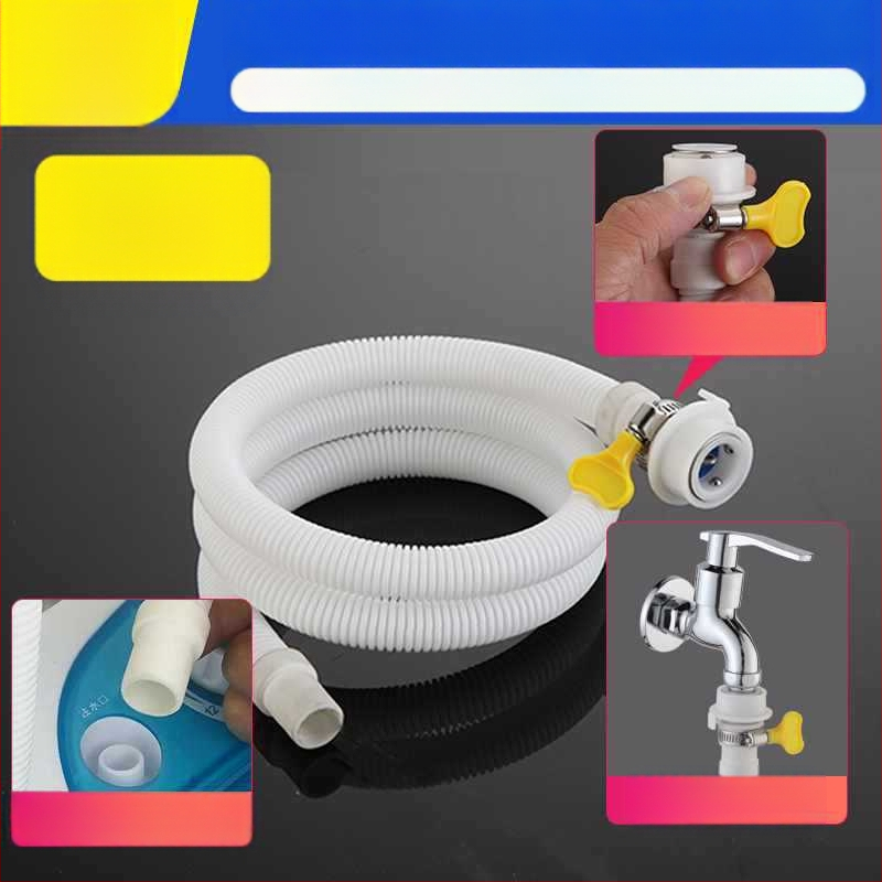 Plaunimo mašinos vandens įvado žarna — greitas snap-on jungtis, pusiau automatinė, universalus, plastinis