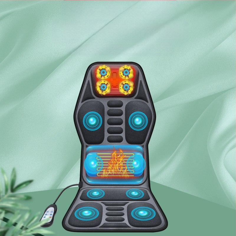 Μασάζ για αυχένα και πλάτη για αυτοκίνητο και οικιακή χρήση – ζύμωμα, θέρμανση και δόνηση, 6+ κεφαλές μασάζ, 3η ταχύτητα, ενσύρματο χειριστήριο